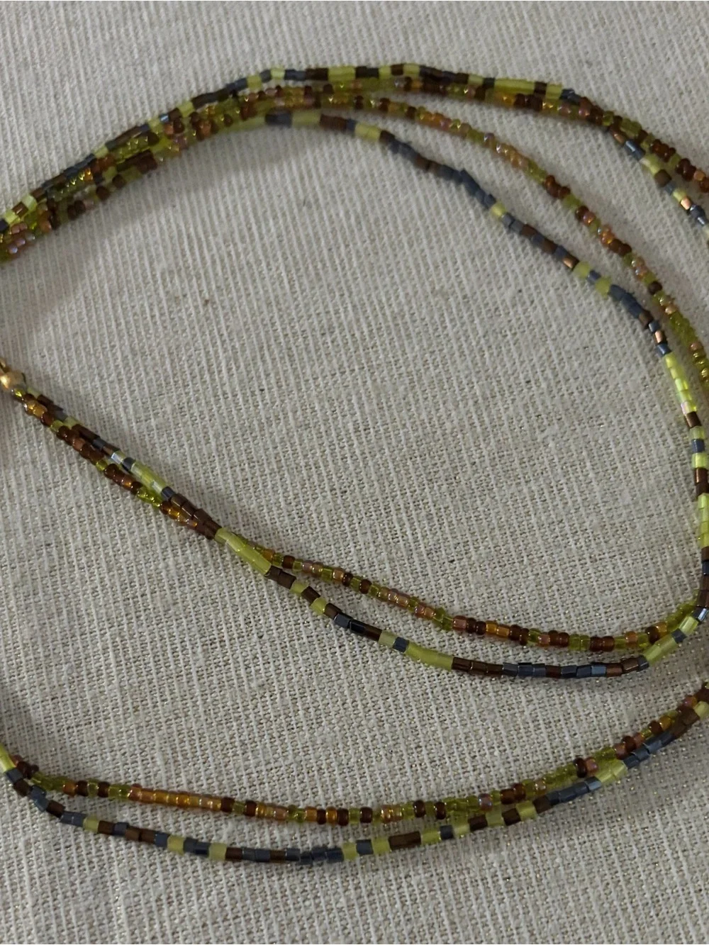 Multicolor Seed Bead Long Necklace - Unbranded